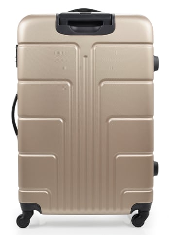 BlueStar Hardcase-trolley "Ottawa" champagnekleurig - (B)46 x (H)68 x (D)28 cm