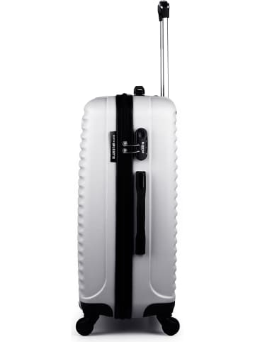 BlueStar Hardcase-Trolley "Brazilia" in Silber - (B)47 x (H)75 x (T)29 cm