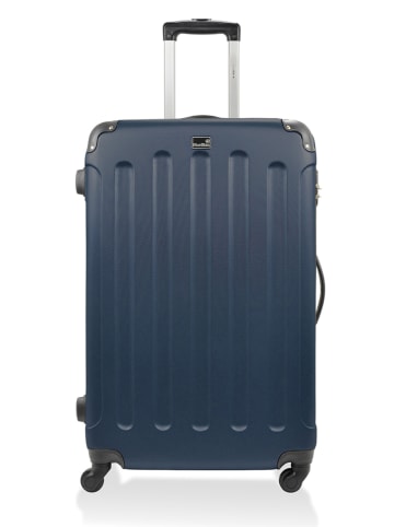 BlueStar Hardcase-trolley "Madrid" donkerblauw - (B)47 x (H)75 x (D)28 cm