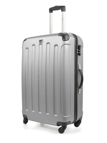 BlueStar Hardcase-Trolley "Madrid" in Silber - (B)47 x (H)75 x (T)28 cm