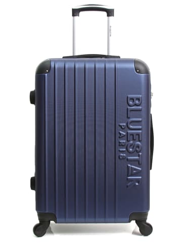 BlueStar Hardcase-Trolley "Bucarest" in Dunkelblau - (B)48 x (H)69 x (T)28 cm