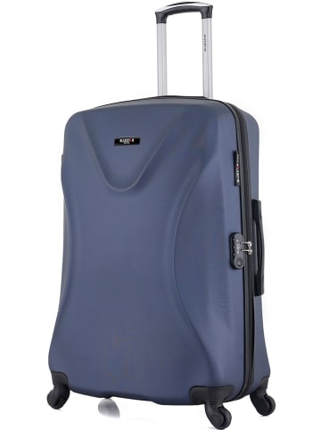 BlueStar Hardcase-trolley "Garibaldi" blauw - (B)47 x (H)75 x (D)29 cm