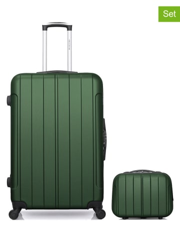 BlueStar 2tlg. Hardcase-Trolleyset "Napoli"  in Grün