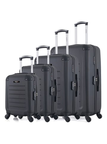 BlueStar 4tlg. Hardcase-Trolleyset "Opera-M" in Schwarz