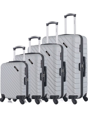 BlueStar 4-delige hardcase-trolleyset "Cite" grijs