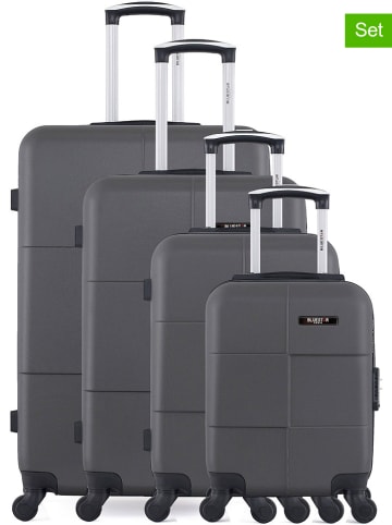 BlueStar 4tlg. Hardcase-Trolleyset "Miami" in Anthrazit