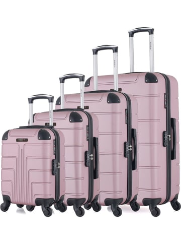 BlueStar 4tlg. Hardcase-Trolleyset "Ottawa" in Lila