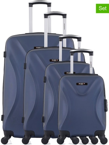 BlueStar 4tlg. Hardcase-Trolleyset "Garibaldi" in Dunkelblau