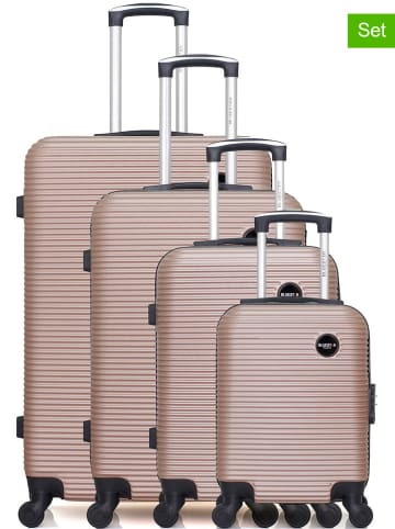 BlueStar 4-delige hardcase-trolleyset "London" beige
