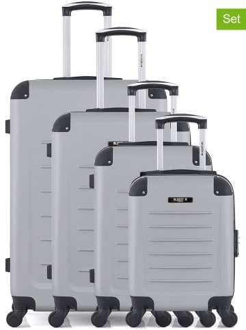 BlueStar 4-delige hardcase-trolleyset "Opera" grijs