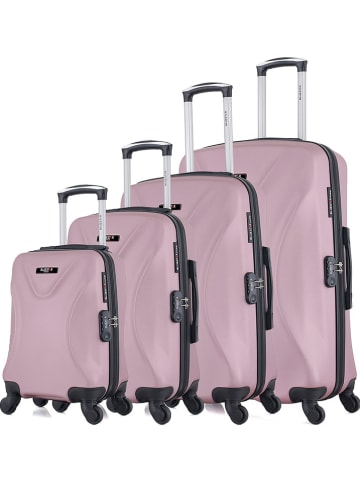 BlueStar 4tlg. Hardcase-Trolleyset "Garibaldi" in Lila