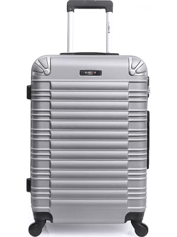 BlueStar 4tlg. Hardcase-Trolleyset "Lima" in Silber