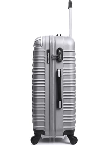 BlueStar 4tlg. Hardcase-Trolleyset "Lima" in Silber