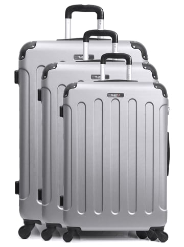 BlueStar 4-częściowy zestaw "Madrid" w kolorze srebrnym