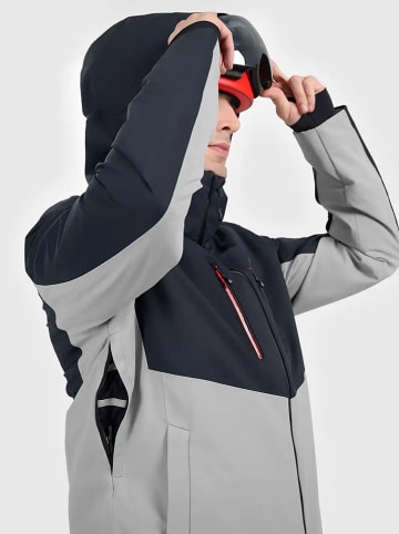 4F Kurtka narciarska w kolorze czarno-szarym