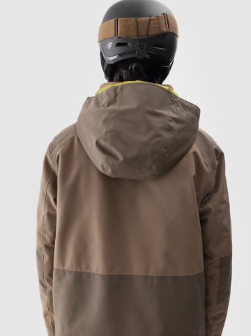 4F Ski-/Snowboardjacke in Braun/ Khaki