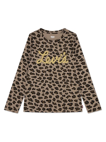 Levi's Kids Longsleeve lichtbruin/zwart