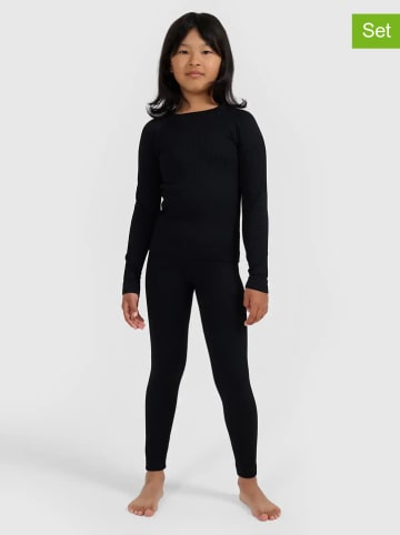 4F 2tlg. Thermowäsche-Set in Schwarz