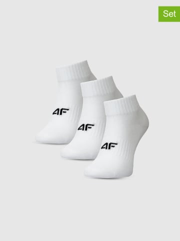 4F 3-delige set: sokken wit
