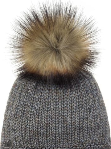 Eisbär Mütze "Aurelie Lux" in Grau/ Hellbraun