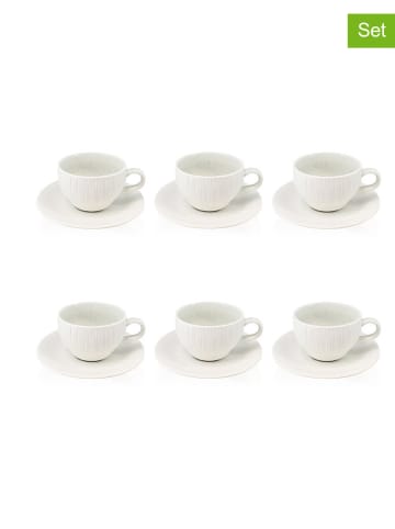 Ogo Living 6-delige set: koffiekoppen "Urus" wit - 210 ml