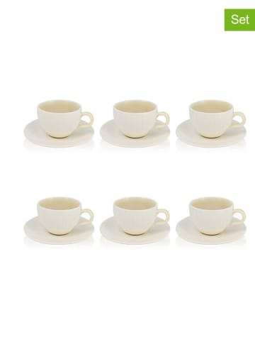 Ogo Living 6-delige set: koffiekoppen "Urus" beige - 210 ml