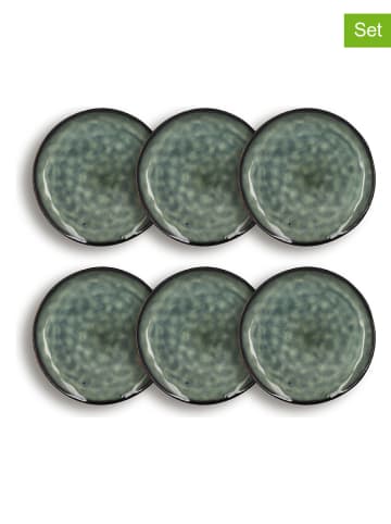 Ogo Living Talerzyki deserowe (6 szt.) "Grenada" w kolorze zielonym - Ø 20,5 cm