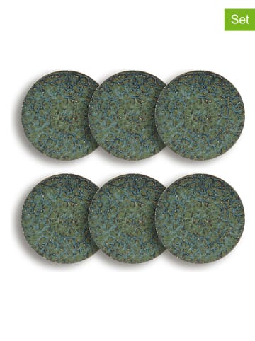 Ogo Living Talerze obiadowe (6 szt.) "Venus" w kolorze zielonym - Ø 27 cm