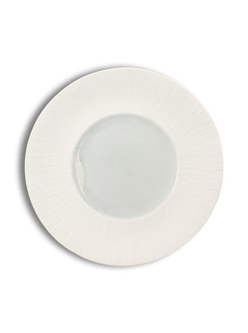 Ogo Living 6er-Set: Speiseteller "Urus" in Weiß/ Mint - Ø 28,5 cm