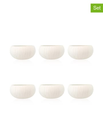Ogo Living 6-delige set: kommen "Urus" wit /mintgroen - Ø 10 cm