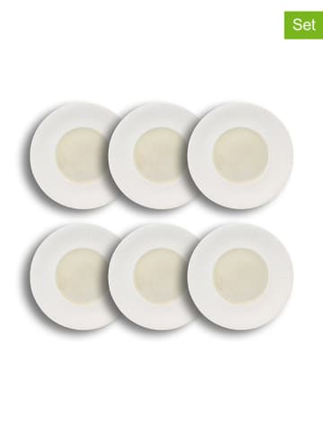 Ogo Living Talerze obiadowe (6 szt.) "Urus" w kolorze biało-beżowym - Ø 28,5 cm