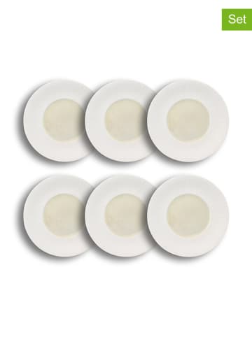 Ogo Living 6-delige set: soepborden "Urus" wit/beige - Ø 20 cm