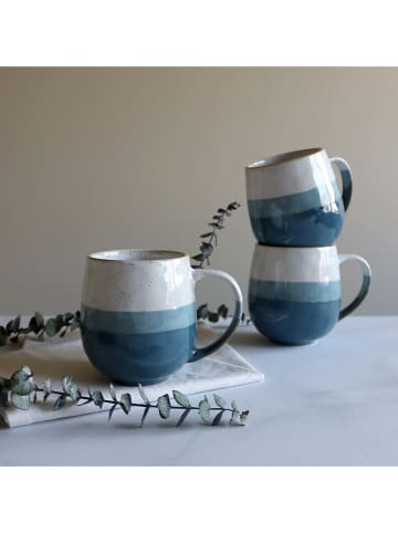 Ogo Living 6er-Set: Jumbotassen "Riga" in Blau - 440 ml