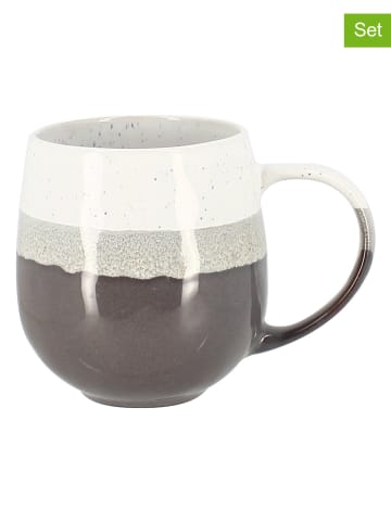 Ogo Living 6er-Set: Jumbotassen "Riga" in Grau - 440 ml