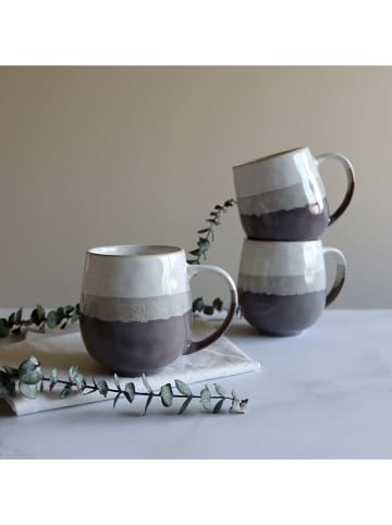 Ogo Living 6-delige set: mokken "Riga" grijs - 440 ml