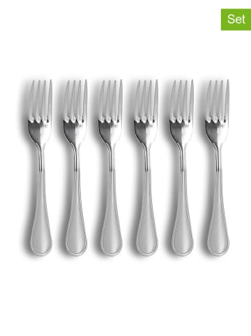 Ogo Living 6-delige set: roestvrijstalen dinervorken "Filla" - (L)21 cm