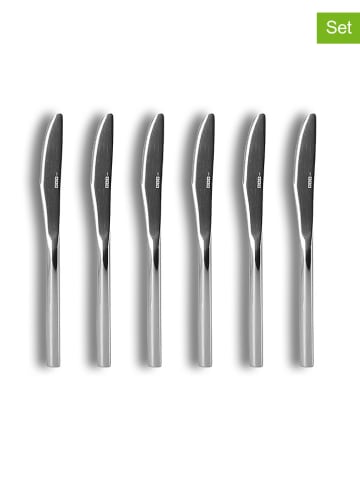 Ogo Living 6er-Set: Edelstahl-Dessertmesser "Nature" - (L)20 cm