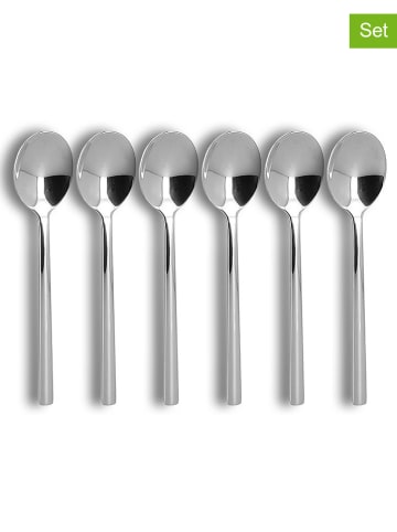 Ogo Living 6er-Set: Edelstahl-Menülöffel "Nature" - (L)19,5 cm