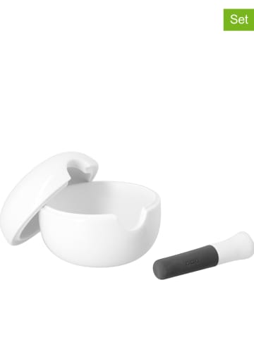 Ogo Living 2-delige set: vijzel & stamper wit