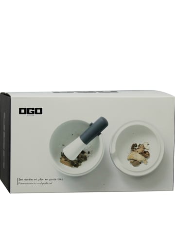 Ogo Living 2-delige set: vijzel & stamper wit