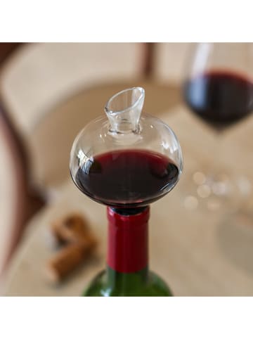 Ogo Living Wein-Dekanter in Transparent/ Schwarz