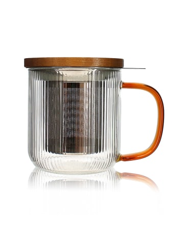 Ogo Living Teetasse in Transparent/ Rot - 300 ml