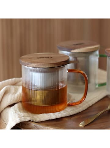 Ogo Living Teetasse in Transparent/ Rot - 300 ml