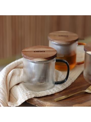 Ogo Living Theekop transparant/grijs - 300 ml