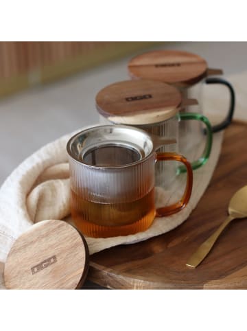 Ogo Living Teetasse in Transparent/ Grau - 300 ml