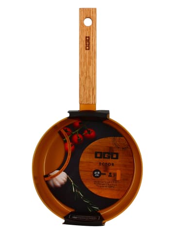 Ogo Living Kasserolle in Hellbraun/ Orange - Ø 18 cm