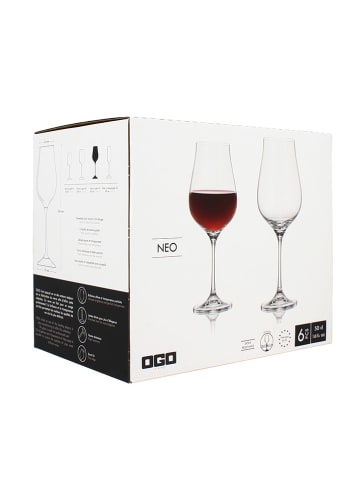 Ogo Living 6er-Set: Weingläser - 500 ml