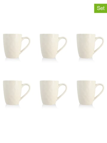 Ogo Living 6er-Set: Kaffeetassen in Weiß - 330 ml