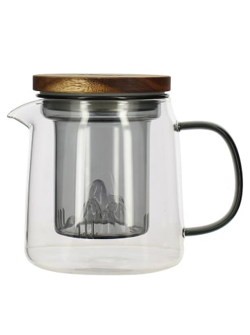 Ogo Living Teekanne in Transparent/ Silber