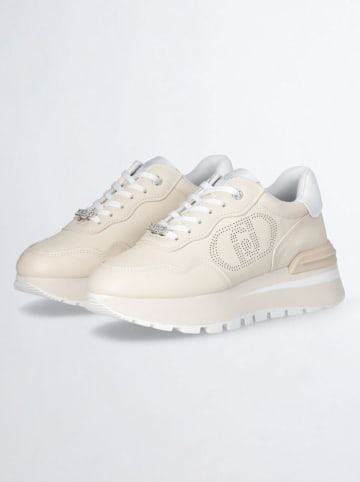 Liu Jo Leder-Sneakers in Creme
